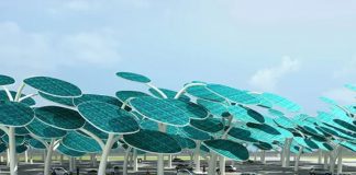 Solarna šuma, parking za električne automobile Solar Forest by Neville Mars