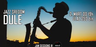U okviru jazz jam session večeri 2.marta od 19 sati u klubu Kuglaš nastupiće DULE