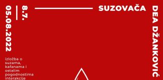 Otvaranje izložbe “Suzovača” Dee Džanković, u petak 08. jula u 19h u Galeriji Monolog u Cetinjskoj 15